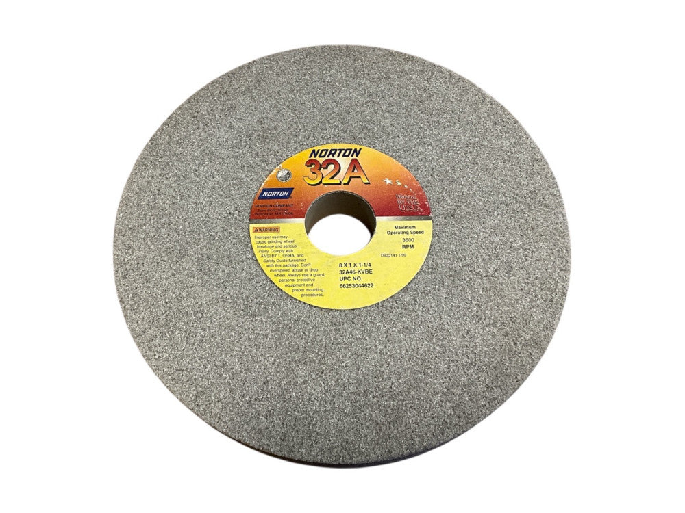 Norton 32A Grinding Wheel 8x1x1-1/4 32A46-KVBE 46 Grit