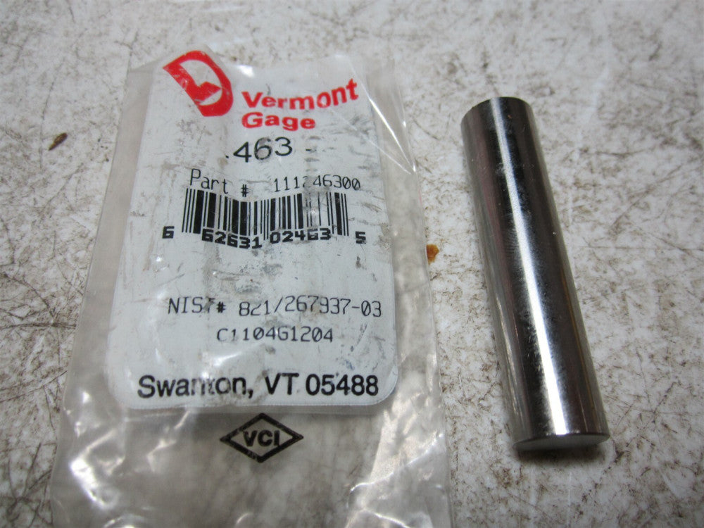Vermont Gage (111246300) 0.463 Diameter Class ZZ Pin Gage