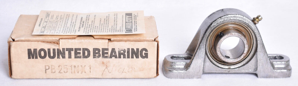 Hub City 1" Bore Nickel Plated Pillow Block Bearing PB251NX1