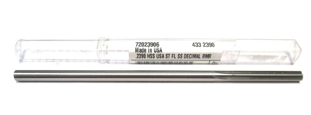 NEW (72023906) .239" 15/64 x 1-1/2 x 6 RH Cut RH Spiral HSS Chucking Reamer