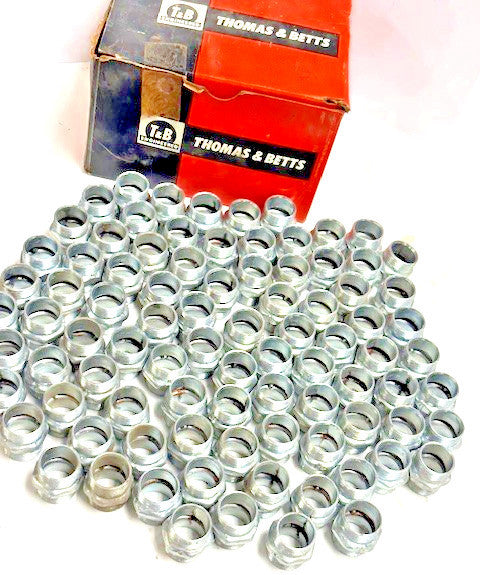 THOMAS & BETTS  1/2" COUPLINGS LOT OF 88 RAINTIGHT, TABOLITE FINISH, STEEL 5120