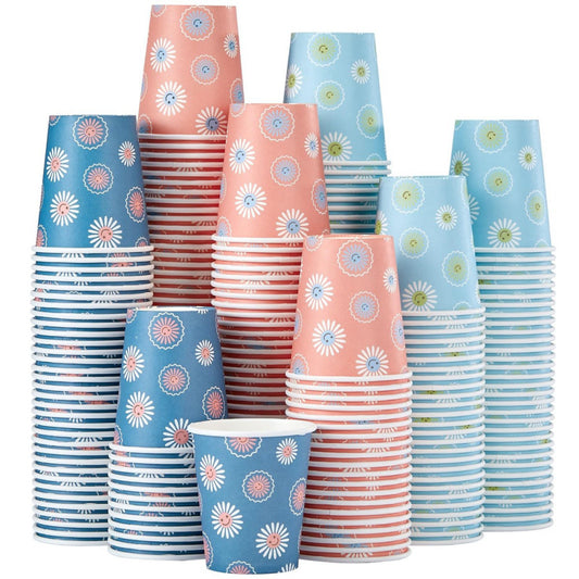 300 Pack 5 oz Paper Cups, Disposable Bathroom Cups, Small Mouthwash Cups, Hot...