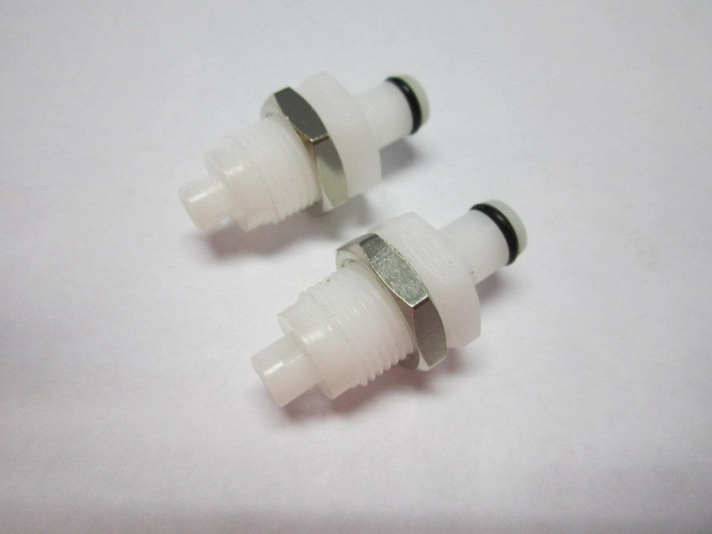 Lot of 2 Colder Products 1/16" ID Tube Barbed Acetal Panel Mount Insert