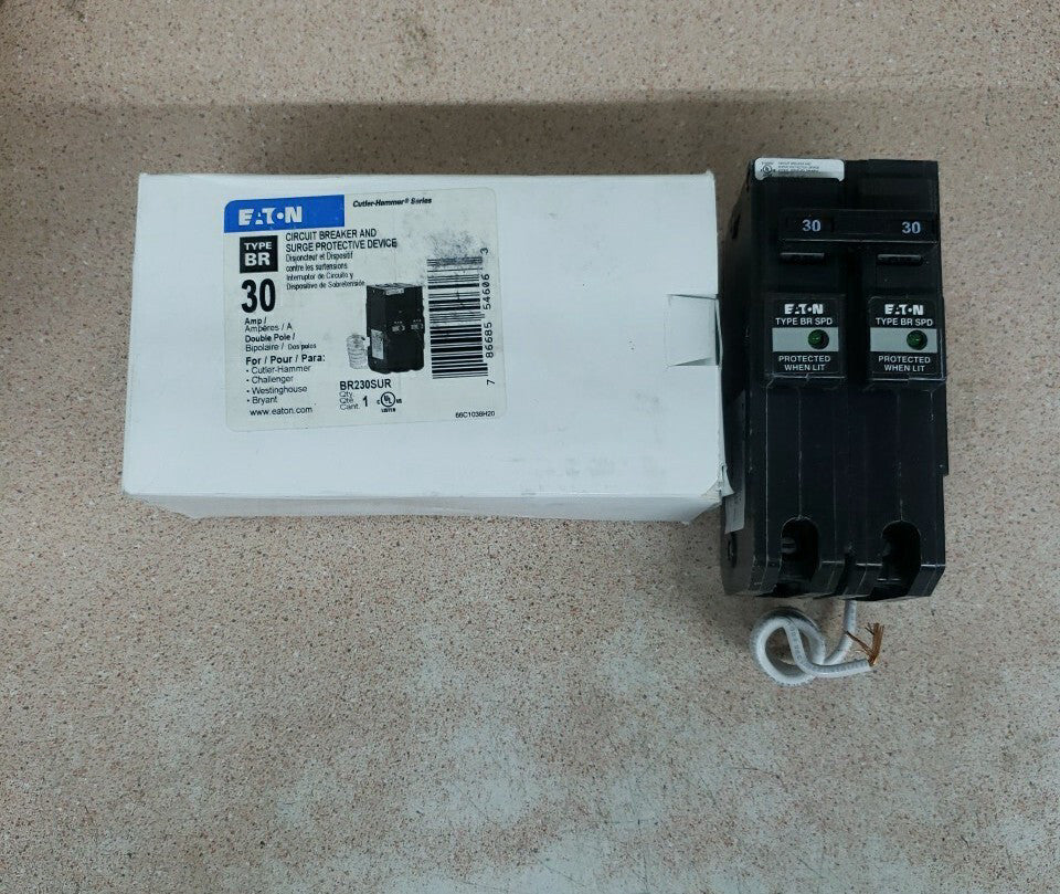 Eaton BR230SUR BR Residential Surge Breaker Two-pole 30 A