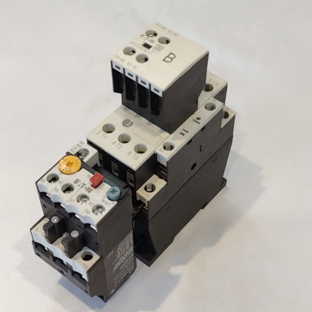 Eaton XTCE025C10 40A Contactor  With XTCEXFAC11 & XT0B024CC1 Overload Relay