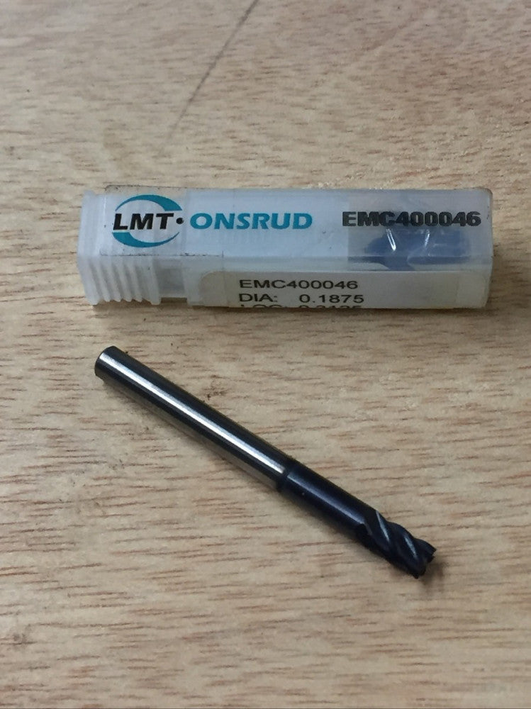LMT Onsrud EMC400046 3/16” Carbide End Mill Square End 