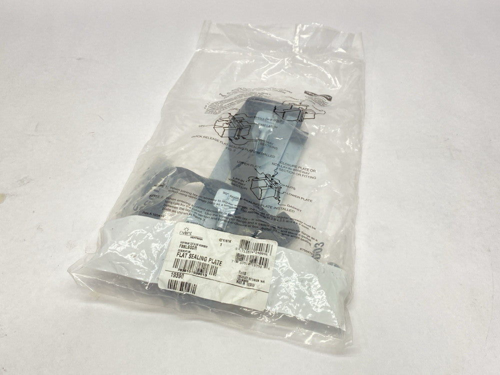 Hoffman F88LSGQR Quick-Release Flat Wireway Sealing Plate 8" x 8" Gray 19390