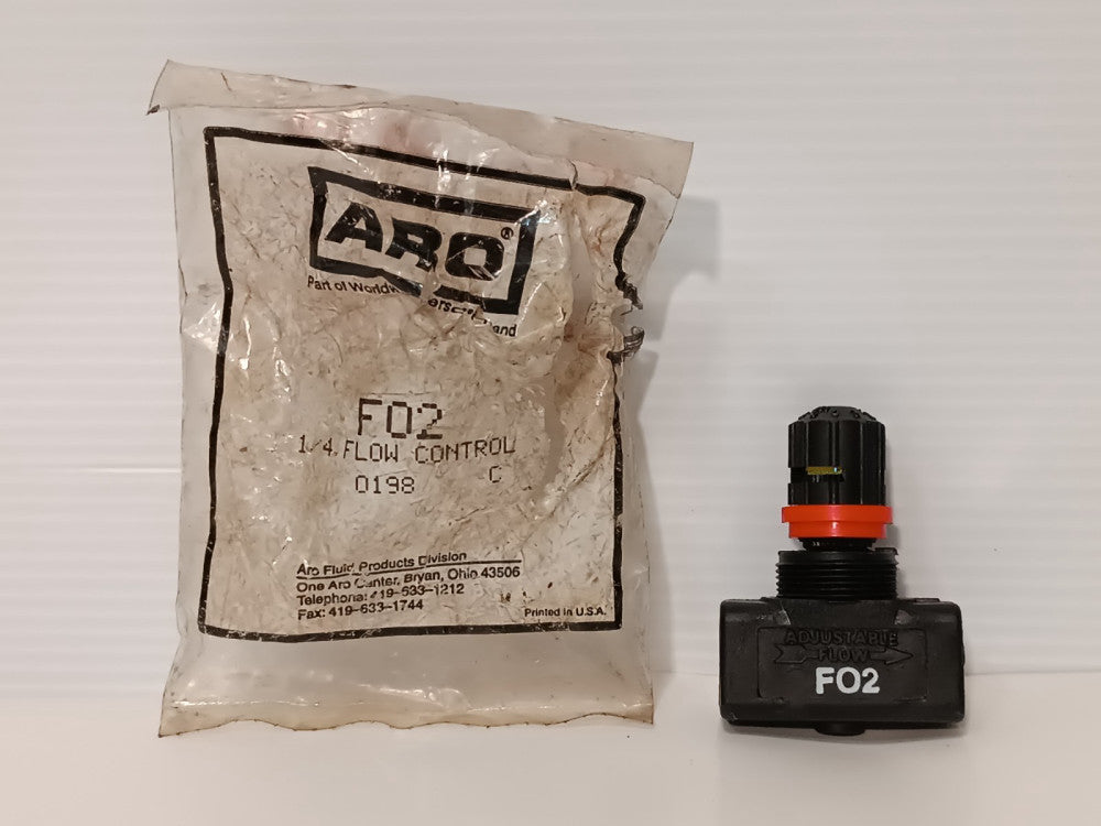 ARO Fluid Products F02 1/4" NPT In-Line Pneumatic Flow Control Valve 0198C
