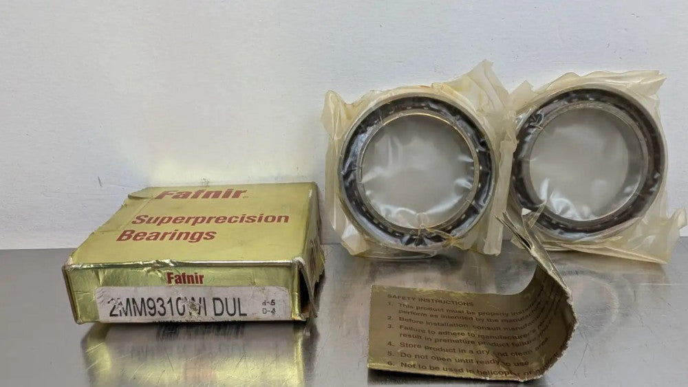 Fafnir 2MM9310WI DUL Super Precision Angular Contact Bearing Set 50x72x24mm 15°