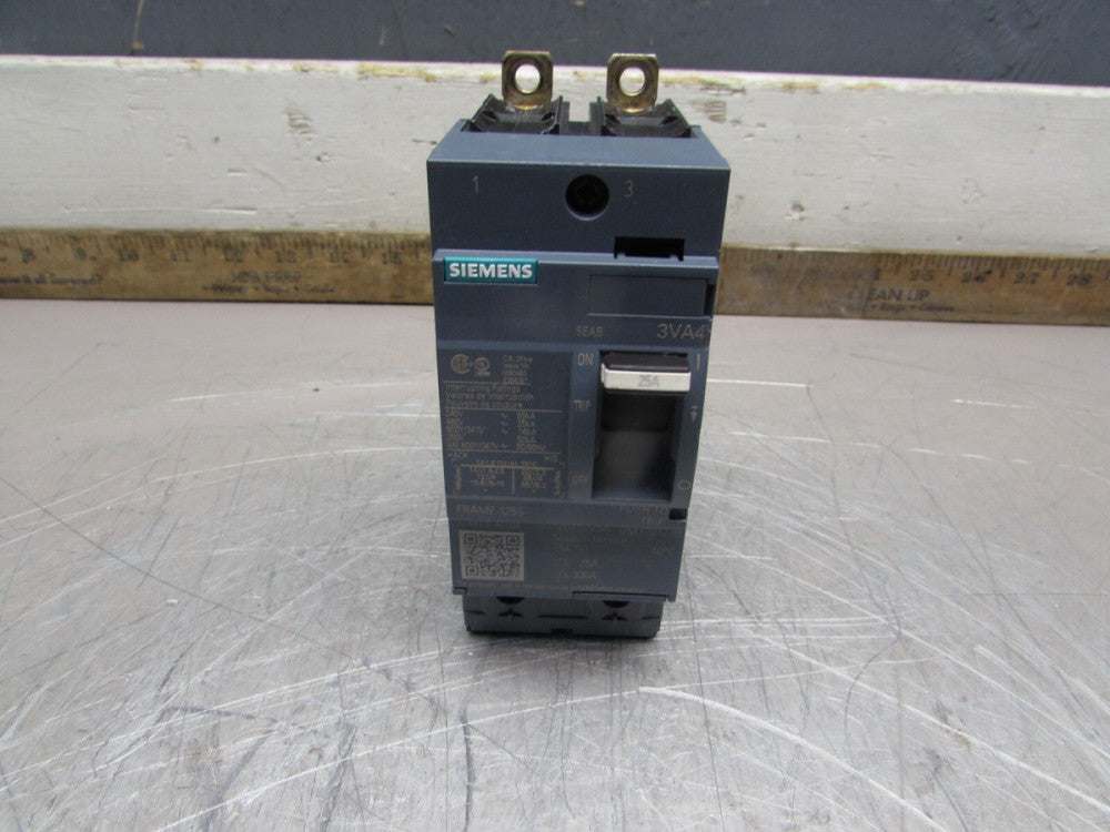 SIEMENS  3VA4125-4ED24-0AA0 ,CIRCUIT BREAKER,  2P /25A /480V/25kA   MAKE OFFER!