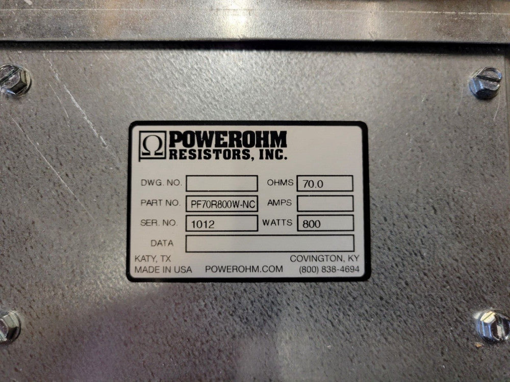 POWEROHM RESISTORS PF70R800W BRAKING RESISTOR NEW