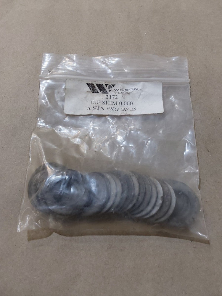 Wilson Tool 2172 Die Shim 0.060 A STN PACK OF 25