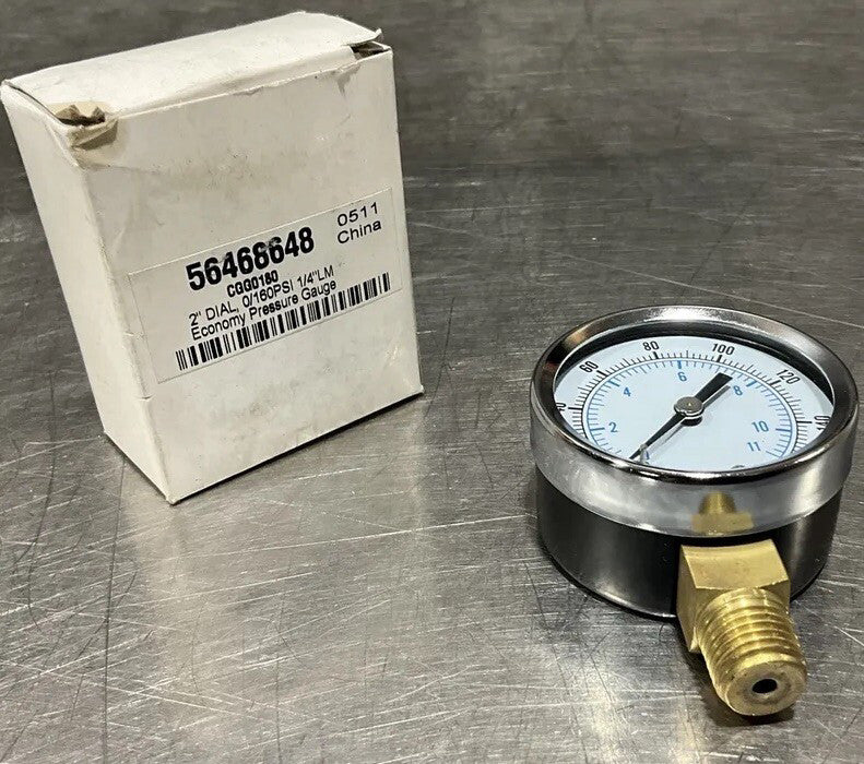 56468648 PRESSURE GAUGE 2" DIAL 0/160PSI 1/4 NOS SURPLUS