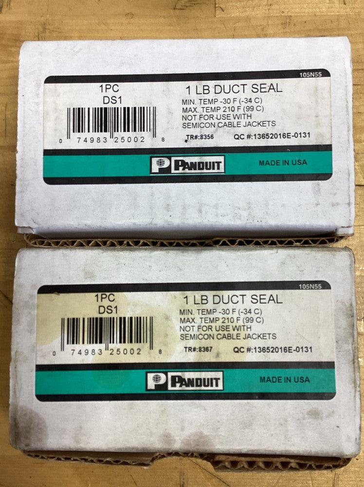 Panduit DS1 Green Oil Based Compound Duct Seal 1 Lb Set of 2