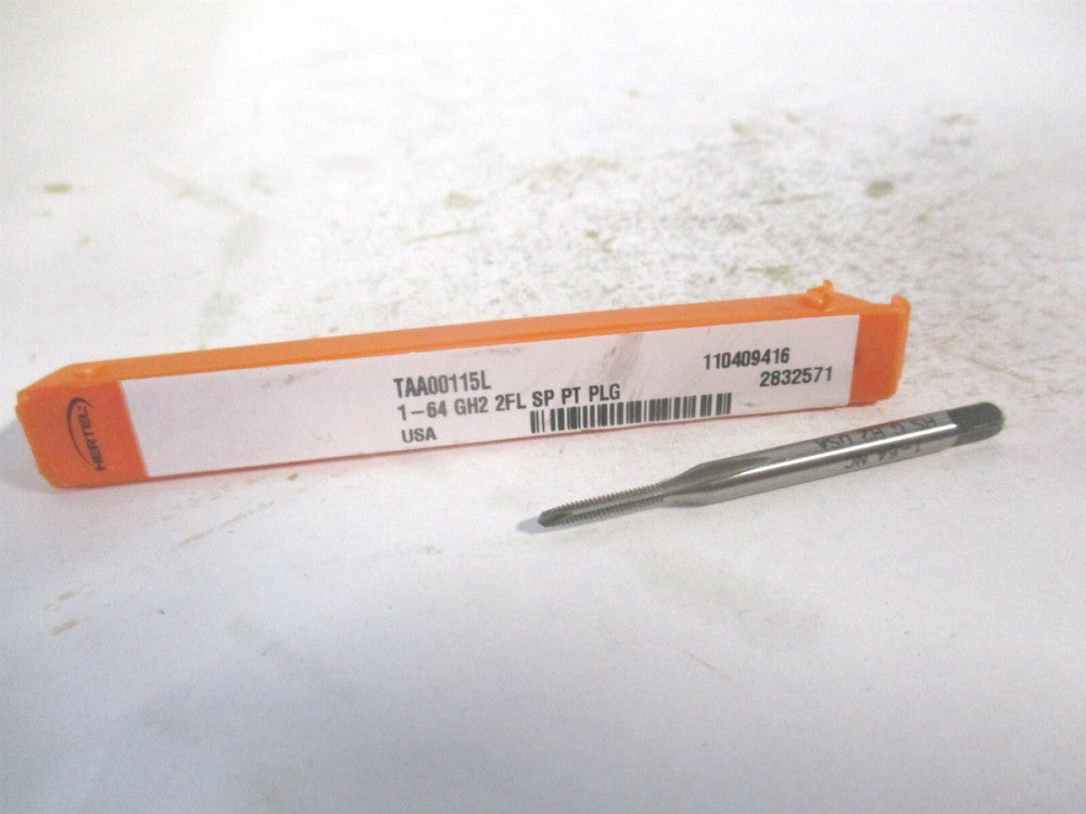 (K008017AS) #1-64 UNC 2B 2 Flute Bright Finish HSS RH Spiral Point Tap 