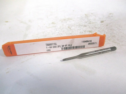 (K008017AS) #1-64 UNC 2B 2 Flute Bright Finish HSS RH Spiral Point Tap 