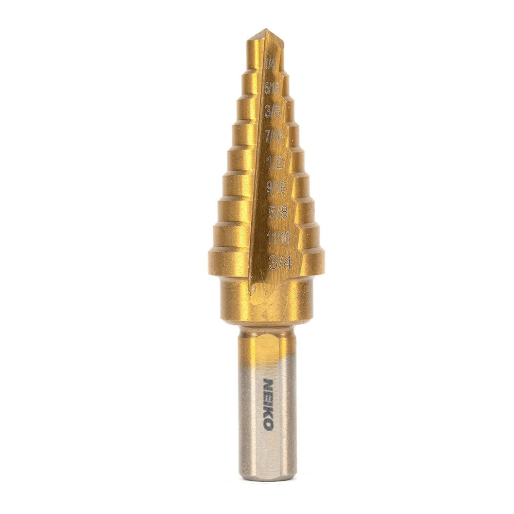 NEIKO 10184A Titanium Step Drill Bit, High-Speed Alloy-Steel Straight 