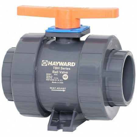 Hayward Flow Control Tbh1400a0te0000 Manual 2-Way Ball Valve,True-Union,Pvc