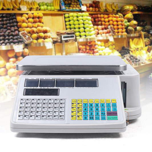 66LBS Digital Label Printing Computing Scale Price Market Printer Food Scale USA