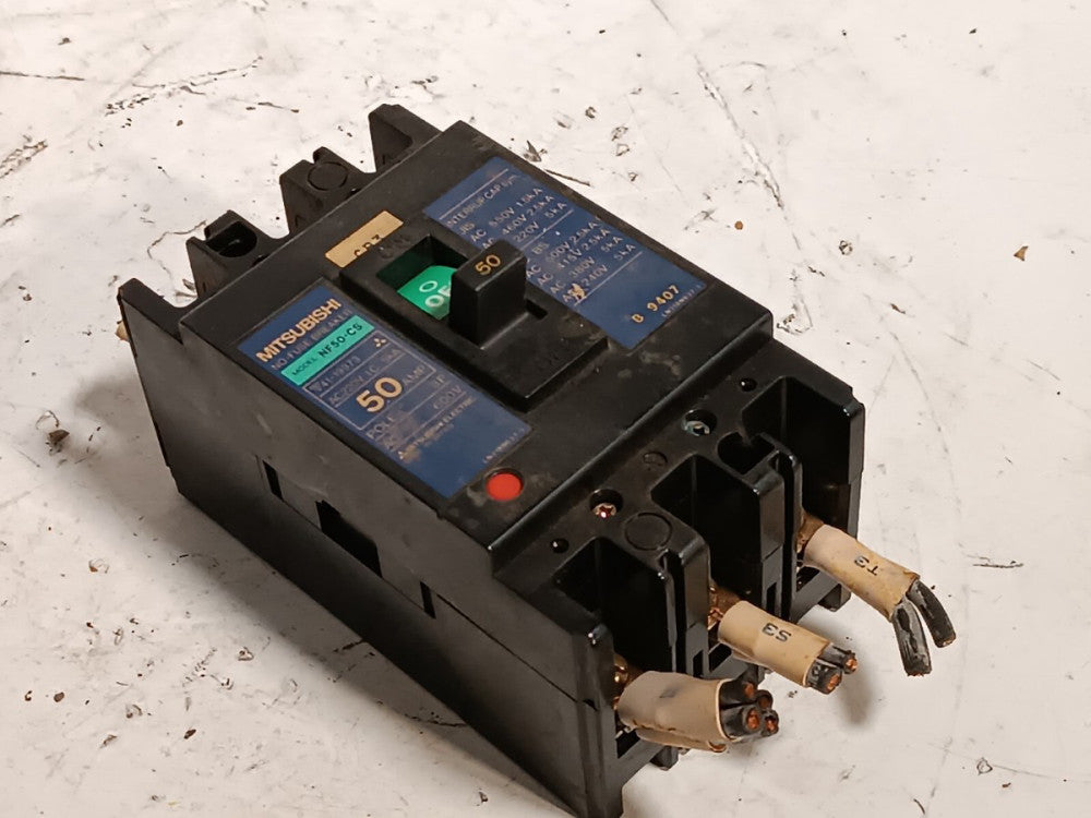 Mitisbushi NF50-CS 50A No Fuse Breaker, Molded Case, 3 Pole, 600Vac Max, NF50CS
