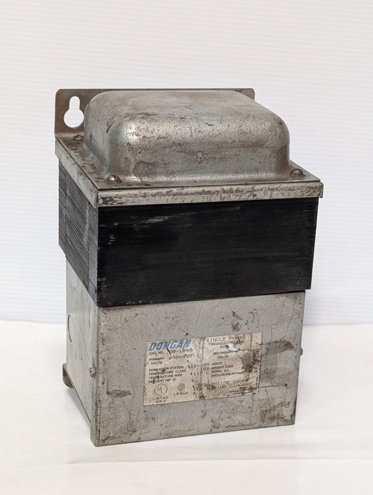 Dongan Cat. #80-1040 Single Phase Transformer, KVA 1.5, 240x480 Primary Volts