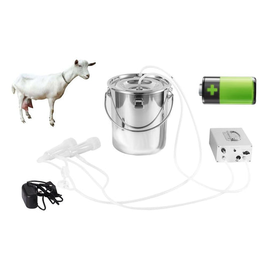 3L Goat Milking Machine,Rechargeable Battery Milker Powered Pulsation Vacuum... 