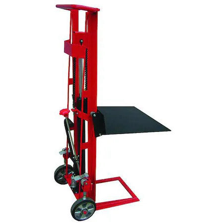 Dayton 2Mpu5 Manual Platform Lift Truck/Stackers, Manual, 750 Lb Load Capacity,
