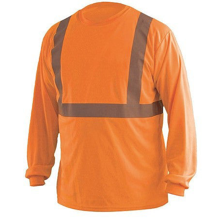 Occunomix Lux-Lset2b-O5x Long Sleeve T-Shirt, 2, R, Polyester, Orange, 5Xl