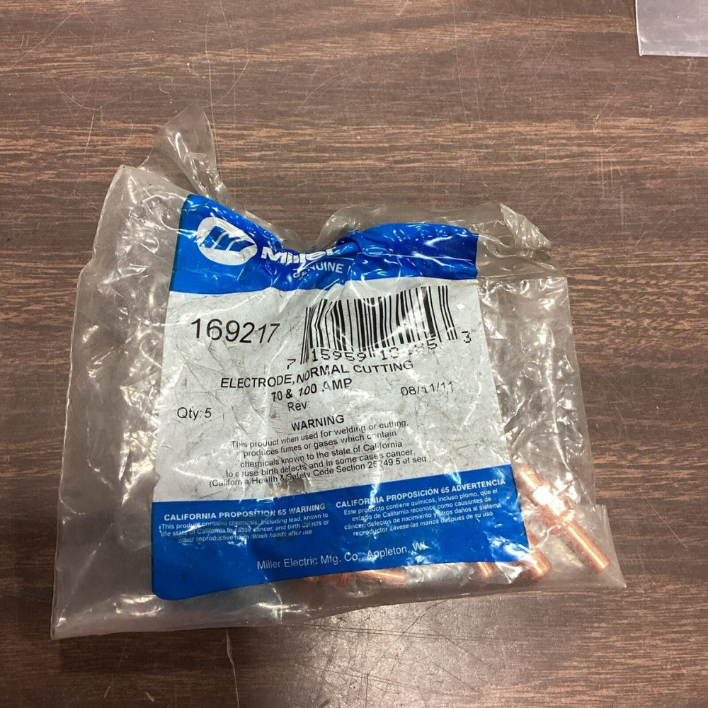 MILLER ELECTRIC 169217 ELECTRODES 70/100A, Qty 5