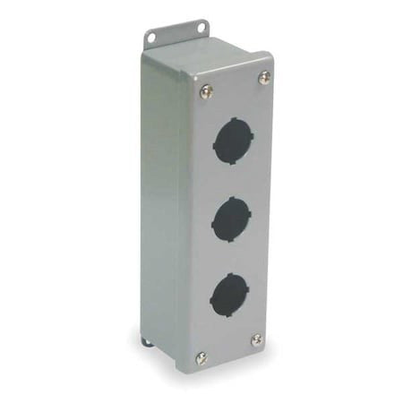 Wiegmann Psl3 Pushbutton Enclosure,30Mm,3 Holes,Steel