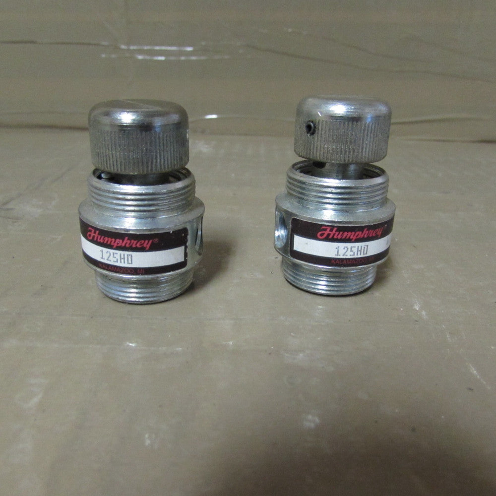 2-Qty HUMPHREY, 125HO, PUSH BUTTON MANUAL AIR VALVES, NEW/NOT IN BOX MAKE OFFER!