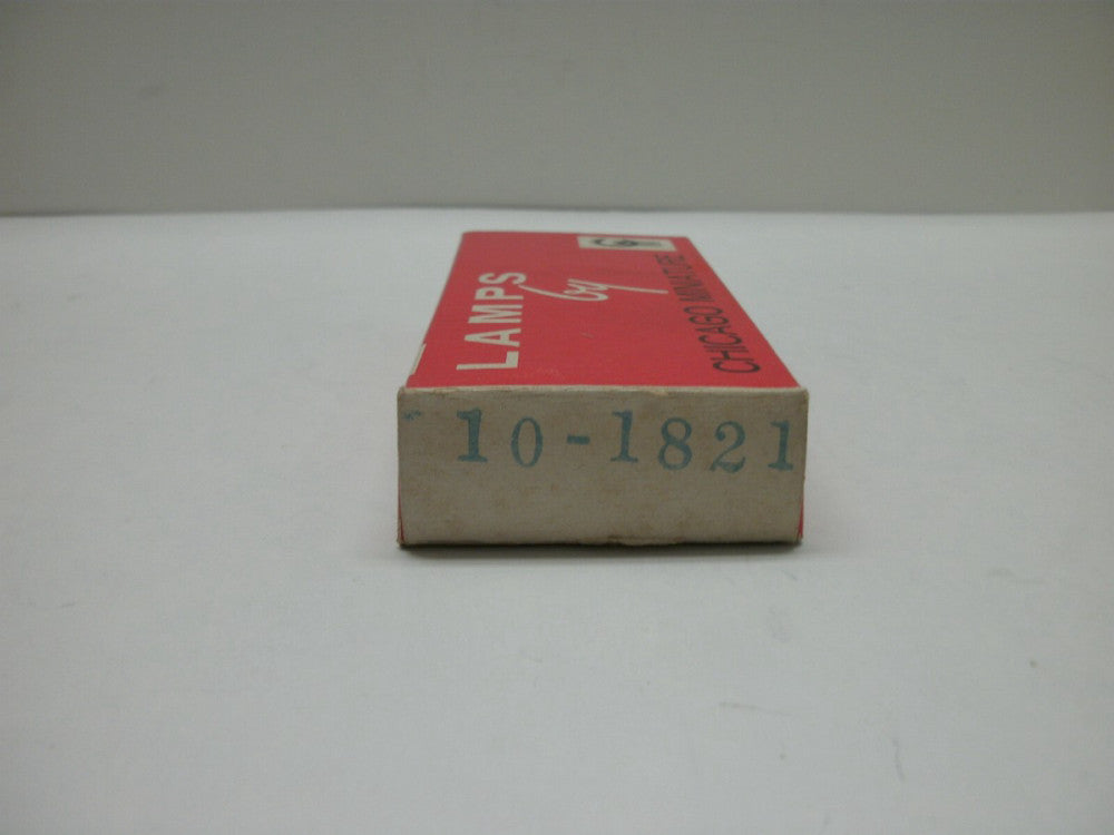 CHICAGO MINIATURE 1821 MINIATURE LAMP BULBS E10 BASE 28V.17A 4.76W(LOT OF 10)NIB
