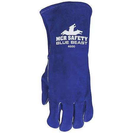 Mcr Safety 4600Lh Left Hand Only Welding Glove, Hemmed Cuff, Wing Thumb,