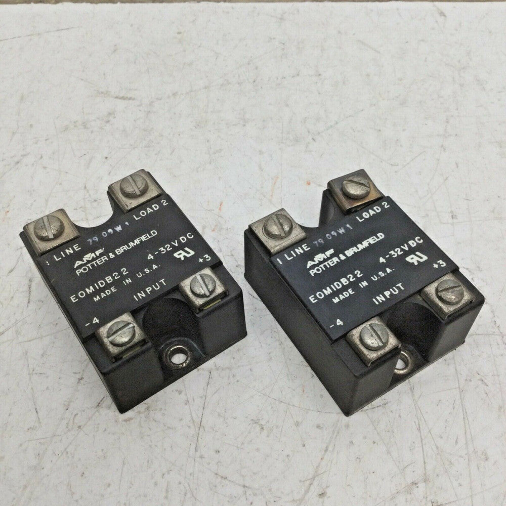 AMF Potter & Brumfield EOMIDB22 E0MIDB22 Solid State Relay, 4-32VDC, (LOT of 2)