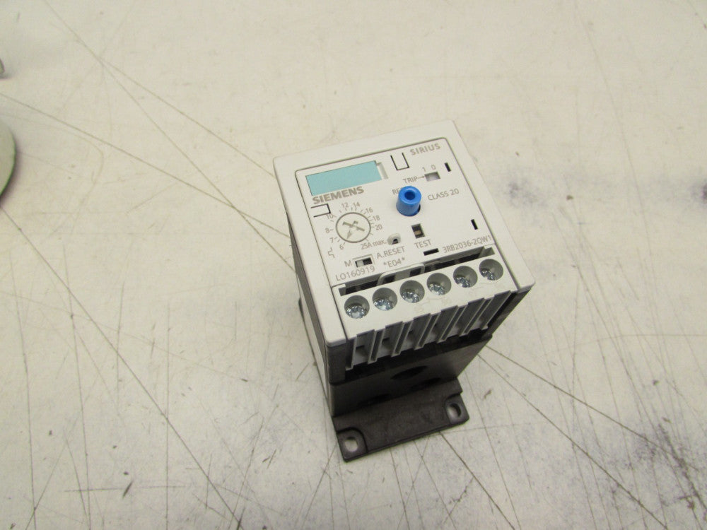 Siemens 3RB2036-2QW1 Overload Relay 6-25A XLNT PLANT SURPLUS MAKE OFFER!!