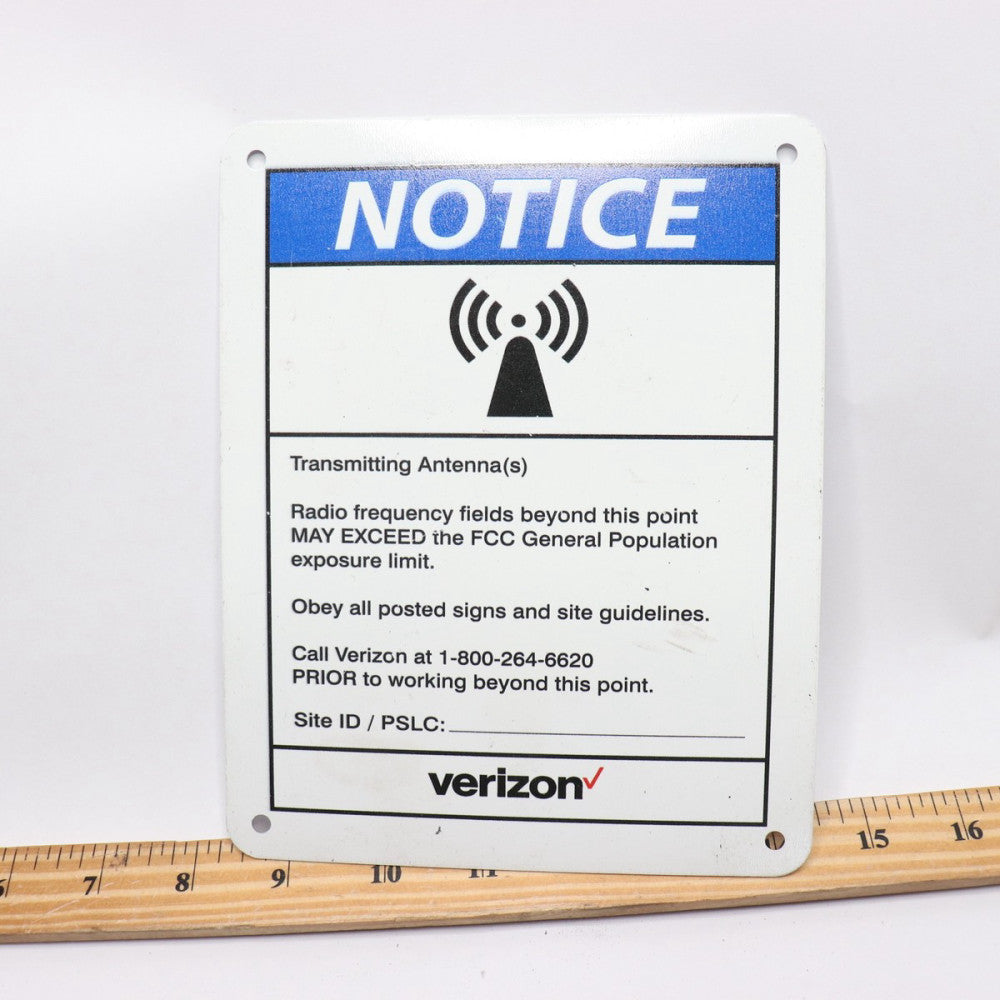 Notice/Transmitting Antenna Sign Aluminum 7-1/2" x 6"