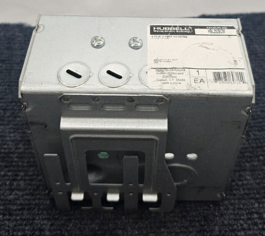 (QTY 2) Hubbell HBL252SCM: 4-11/16 in. Square Box, 2-1/8 in. Deep (1) STAB-IT