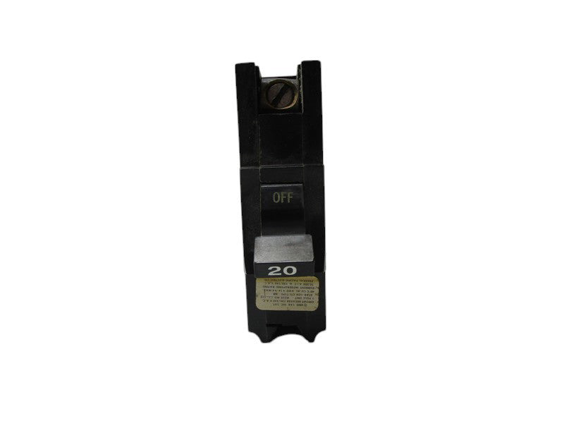 FEDERAL PACIFIC NB120 CIRCUIT BREAKER 20A  UNMP