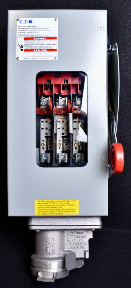 Eaton Safety Switch 3 Pole Fusible 60A 600V Type 12  DH362FDK2WRW