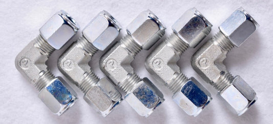 5 Ct Parker A-LOK SS Union Elbows 3/8" Tube Fittings Double Ferrule 6EE6-316