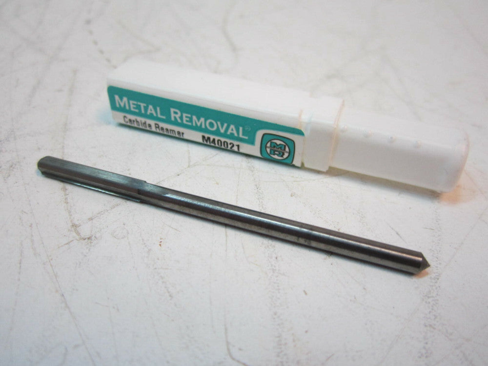 Metal Removal (M40021) 0.1406" S/C S/S S/FL Carbide Straight Flute Reamer 