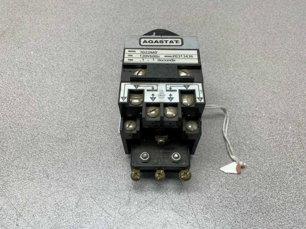 NEW NO BOX AGASTAT 120VAC TIMER .1-1 SEC. TIMING RELAY 7022AAT