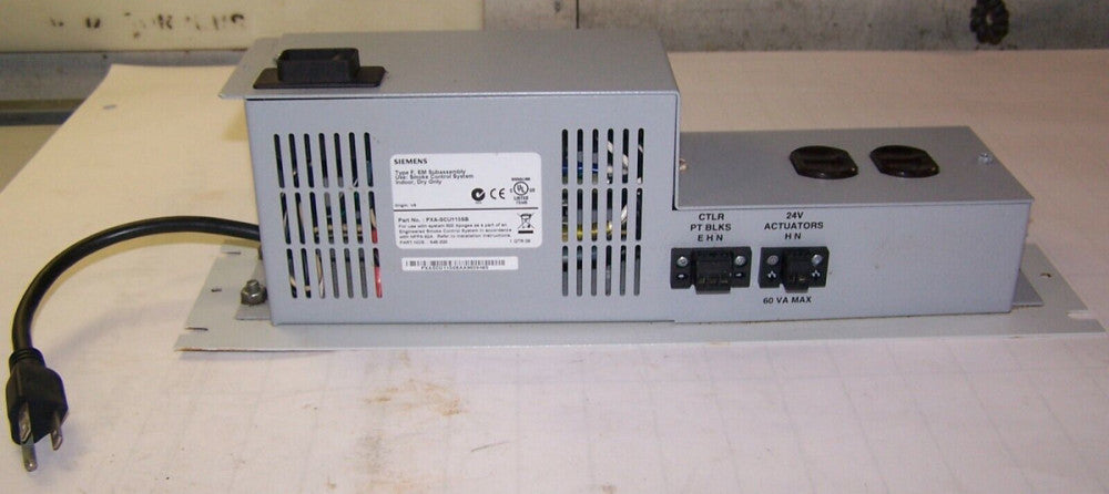 SIEMENS SCU FAST FORWARD SERVICE BOX 115 VOLT 24 VAC 50/60 Hz  PXA-SCU115SB