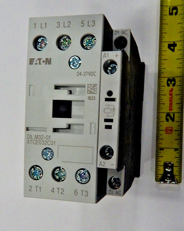 Eaton Xtce032c01td Iec Magnetic Contactor, 3 Poles, 24 V Dc, 32 A, Reversing: No