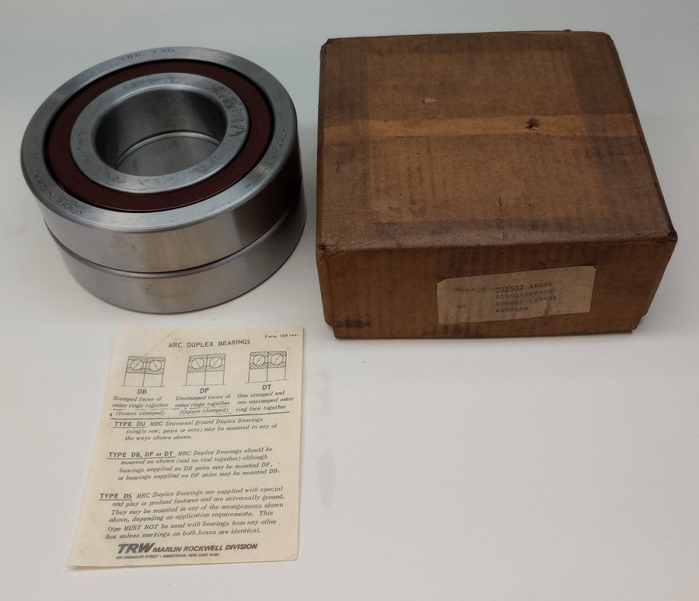 MRC 7315DT Duplex Angular Contact Ball Bearing 75mm ID X 160mm OD X 74mm W