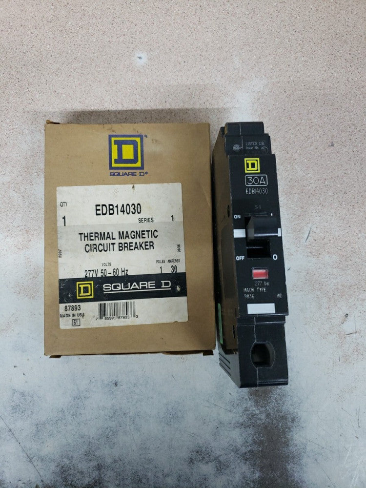 1) Square D EDB14030 Miniature Circuit Breaker NOS OT