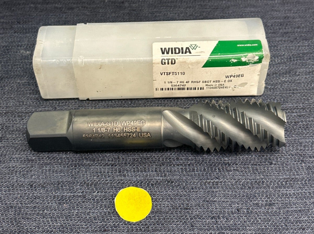 WIDIA SPIRAL FLUTE TAP VTSFT5110  1-1/8-7 H6   4 FLUTE OAL 5-7/16"