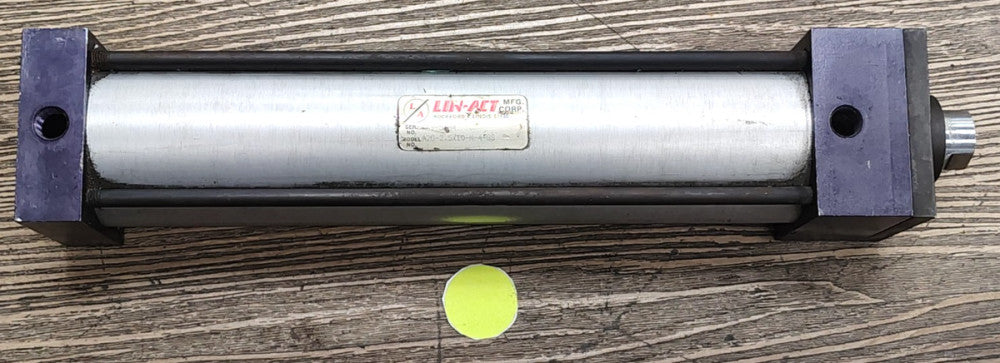 LIN-ACT DOUBLE ACTING PNEUMATIC AIR CYLINDER 2.5" BORE DIAM S A20-2.5X10-N-4-SS