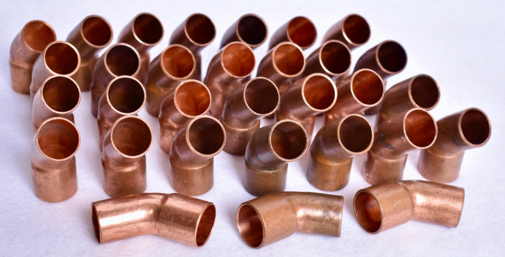 31 Count 3/4" x 3/4" Copper Female 45 Deg Elbows Sweat Solder Joint C x C