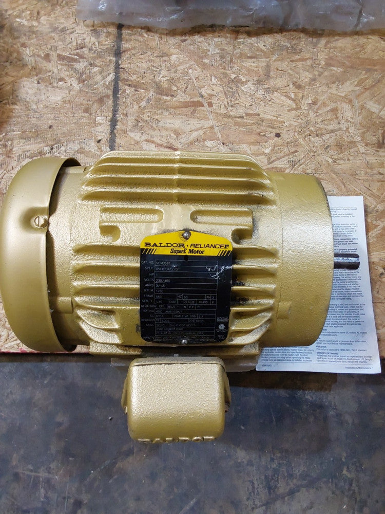 BALDOR VEM3581 Super E 3 Phase motor 1HP 1760RPM